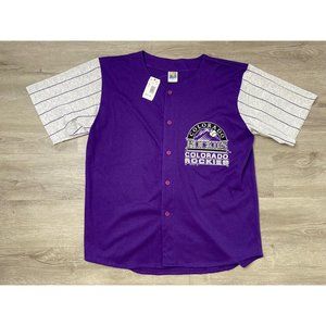 New Vintage 1992 Colorado Rockies MLB Competitor T-Shirt Jersey Sz Medium M